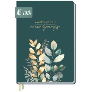 Häfft-Timer 2024  - Jugendkalender / A5 / Shiny Leaves