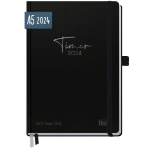 Häfft-Timer Deluxe 2024  - Jugendkalender / A5 / Black Edition