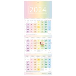 Drei-Monats-Wandkalender 2024 / Rainbow / von Häfft