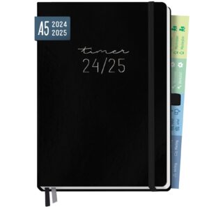 Chäff-Timer Premium 2024/2025 - 18 Monate / A5 / KL / Schwarz / Häfft-Verlag