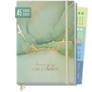 Business-Timer Deluxe 2024/2025 / 18 Monate / Soft Green / Häfft-Verlag