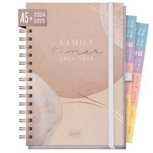 Family-Timer Deluxe 2024/2025 - 18 Monate / Soft Beige / Häfft-Verlag