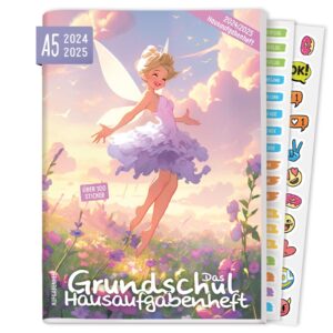 Das Grundschul-Hausaufgabenheft 2024/2025 / A5 / Fee / Häfft-Verlag