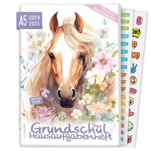 Das Grundschul-Hausaufgabenheft 2024/2025 / A5 / Pferd / Häfft-Verlag