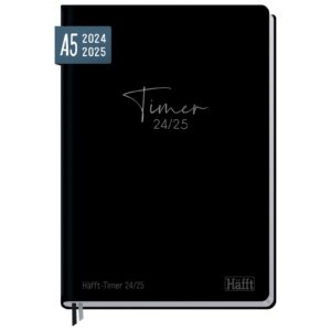 Häfft-Timer 2024/2025 / A5 / Jugendkalender / Black Edition / Häfft-Verlag
