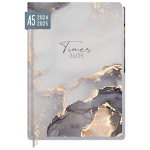 Häfft-Timer 2024/2025 / A5 / Jugendkalender / Grey Marble/ Häfft-Verlag