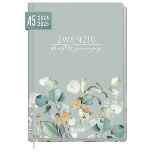 Häfft-Timer 2024/2025 / A5 / Jugendkalender / Minty Leaves / Häfft-Verlag