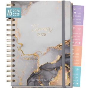 Häfft-Timer Fancy 2024/2025 / Grey Marble / Häfft-Verlag