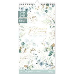 Familienplaner 2024/2025 / 4-spaltig / 18 Monate / Blattgold / Häfft Verlag