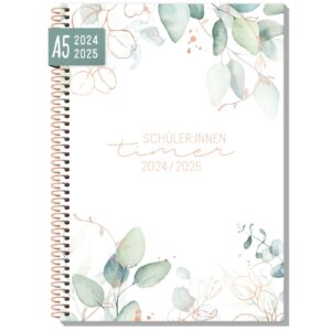 Schulstuff Schüler-Timer Spiralbindung 2024/2025 / A5 / Blattgold / Häfft