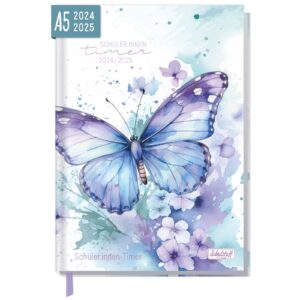 Schulstuff Schüler-Timer 2024/2025  / A5 / Butterfly / Häfft-Verlag