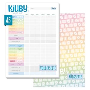 paper&you Spieleblock A5 / Kjuby - Würfel mal! / vom Häfft-Verlag