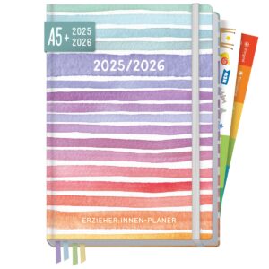 Häfft Erzieher-Planer 2025/2026 / A5+ / Color Stripes
