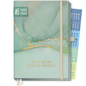 Business-Timer Deluxe 2025/2026 / 18 Monate / Soft Green / Häfft Verlag