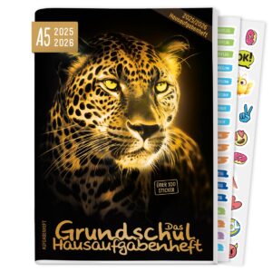 Das Grundschul-Hausaufgabenheft 2025/2026 / A5 / Leopard / Häfft-Verlag