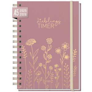 Lieblings-Timer 2025/2026 / Fine Flowers rosé / Häfft-Verlag
