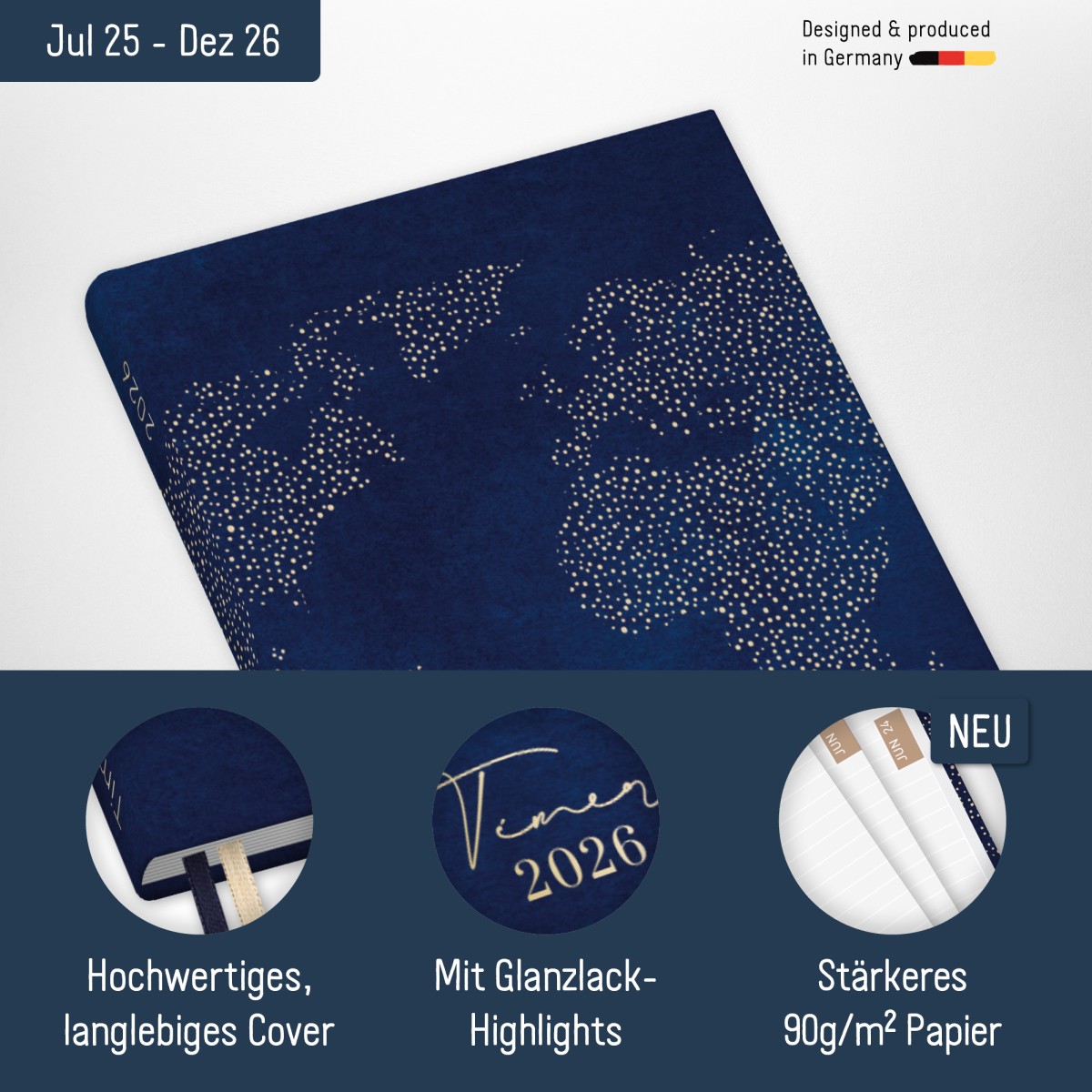 Chäff-Timer mini 2025/2026 / 18 Monate / A6+ / World Wide / Häfft-Verlag – Bild 2