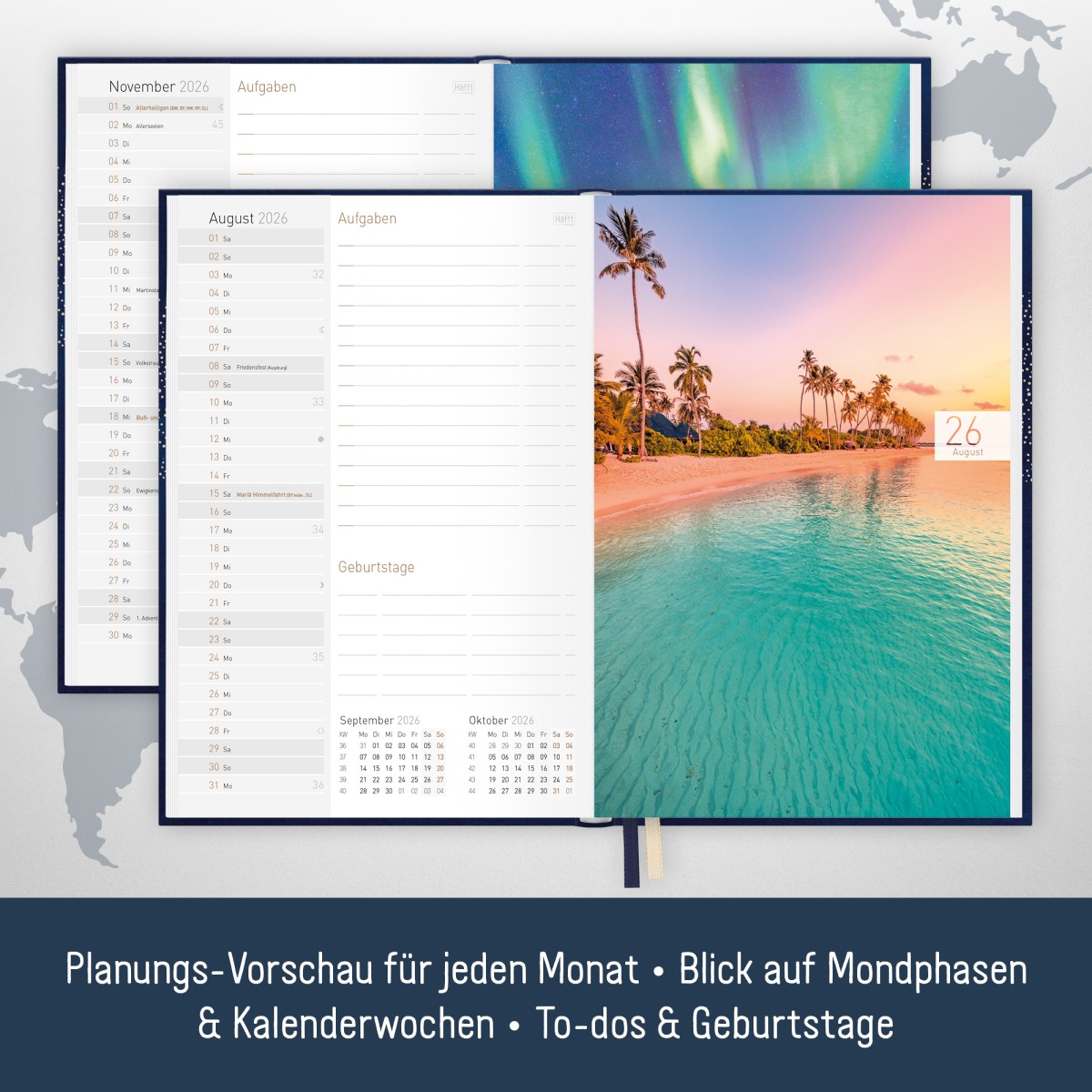 Chäff-Timer mini 2025/2026 / 18 Monate / A6+ / World Wide / Häfft-Verlag – Bild 4