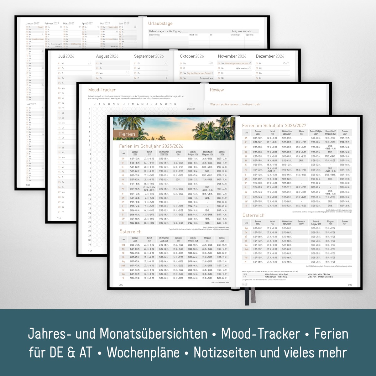 Chäff-Timer Classic 2025/2026 / 18 Monate / A5 / Black Edition / Häfft-Verlag – Bild 5