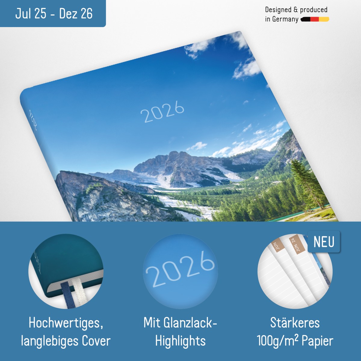 Chäff-Timer Classic 2025/2026 / 18 Monate / A5 / Time to dream / Häfft-Verlag – Bild 2