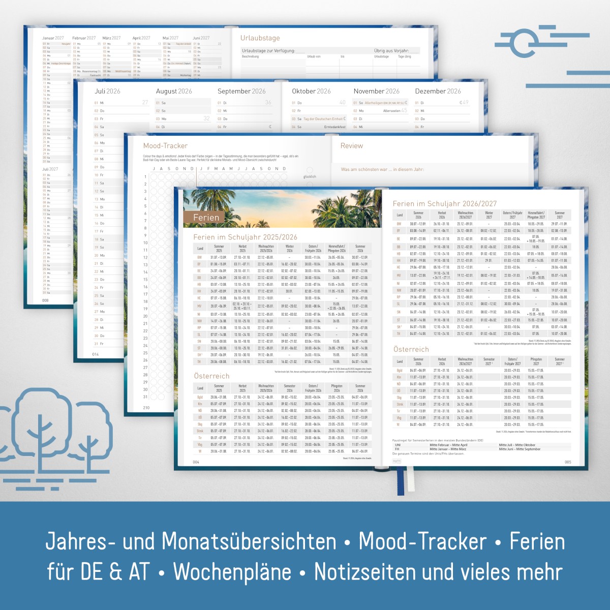 Chäff-Timer Classic 2025/2026 / 18 Monate / A5 / Time to dream / Häfft-Verlag – Bild 5