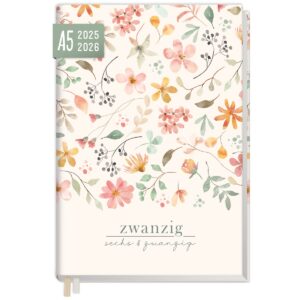 Chäff-Timer Classic 2025/2026 / 18 Monate / A5 / Wild Blossoms / Häfft-Verlag