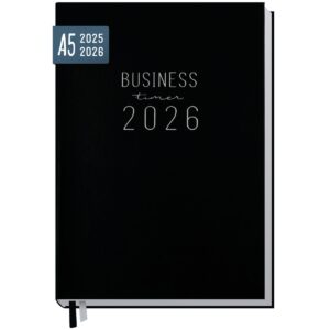 Business-Timer 2025/2026 / 18 Monate / Schwarz / Häfft Verlag