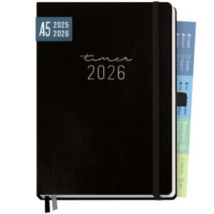 Chäff-Timer Premium 2025/2026 / 18 Monate / A5 / Schwarz / Häfft-Verlag