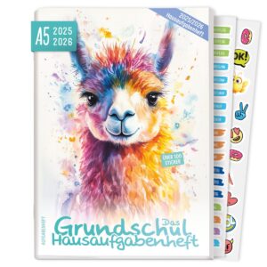 Das Grundschul-Hausaufgabenheft 2025/2026 / A5 / Lama / Häfft-Verlag