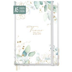 Häfft-Timer Campus 2025/2026 / Studentenkalender / A5 / Blattgold