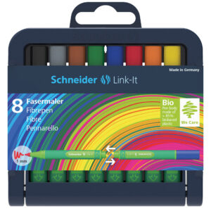 Schneider Link-IT Fasermaler Box mit 8 Farben