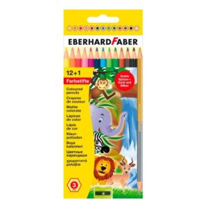 Eberhard Faber Buntstifte 12er-Kartonetui + Gratis-Anspitzer