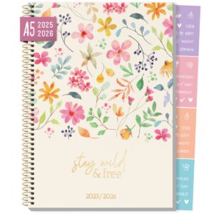 Häfft College-Timer 2025/2026  / Schülerkalender / A5 / Flower Power