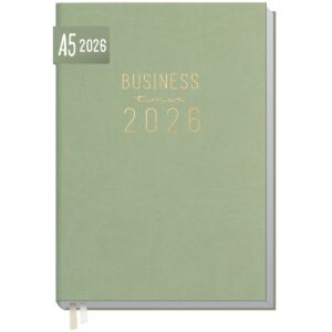 Business-Timer 2026 / A5 / Salbei / Häfft-Verlag