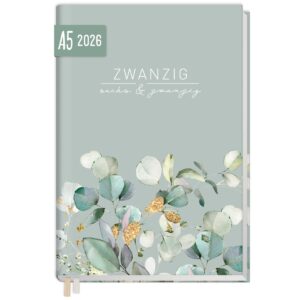 Chäff-Timer Classic 2026 / A5 / Minty Leaves / Häfft-Verlag