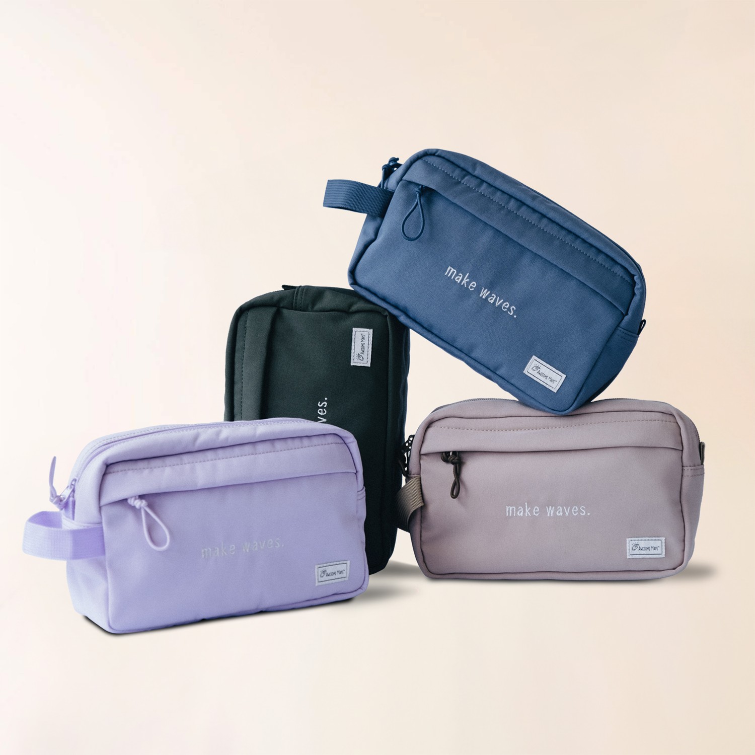 Awesome Maps Waschtasche / Kulturbeutel Lavendel – Bild 5