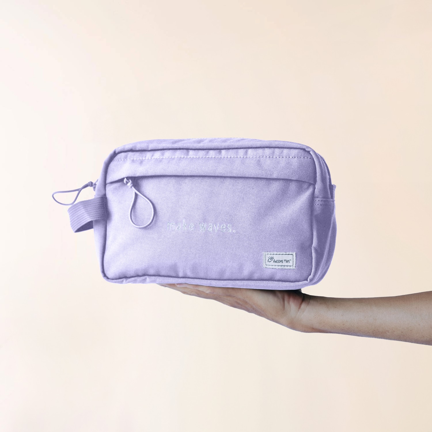 Awesome Maps Waschtasche / Kulturbeutel Lavendel