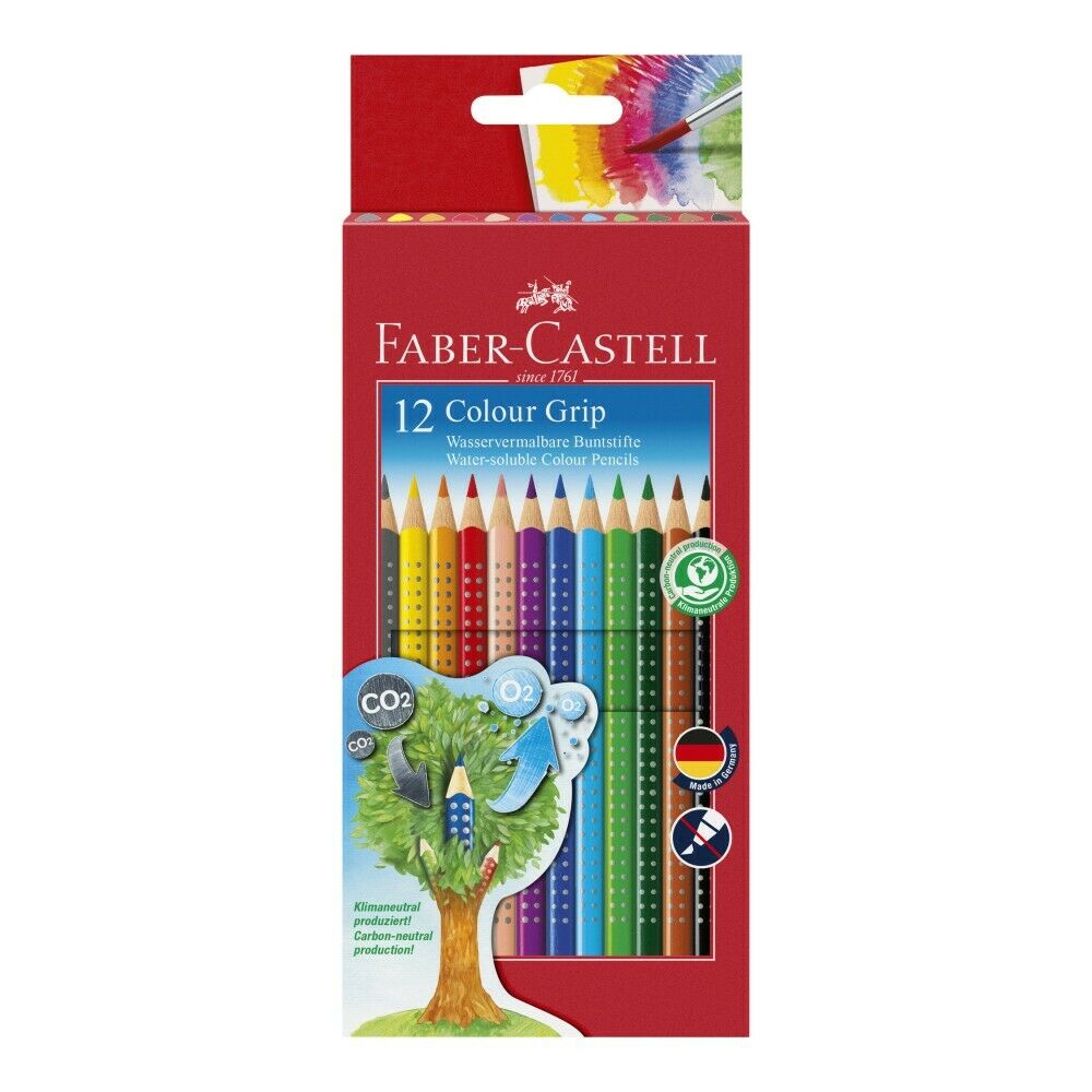 Faber-Castell Colour GRIP Buntstifte - 12 Stück in Kartonetui