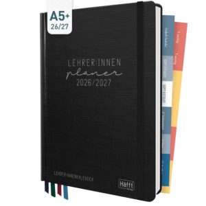 Häfft Lehrer-Planer 2026/2027 / A5+ / Black Edition