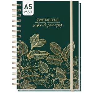 Lieblings-Timer 2026/2027 / 17 Monate / A5 / Golden Leaves / Häfft-Verlag