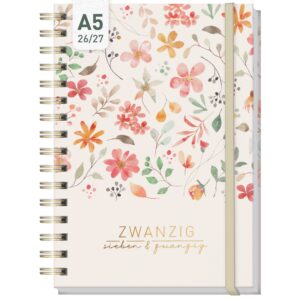 Lieblings-Timer 2026/2027 / 17 Monate / A5 / Wild Blossoms / Häfft-Verlag