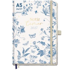 Wochen-Notiz-Timer Classic 2026/2027 / 17 Monate / A5 / Fine Style / Häfft-Verlag